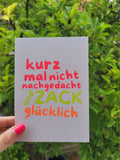 Postkarte | Nicht nachgedacht