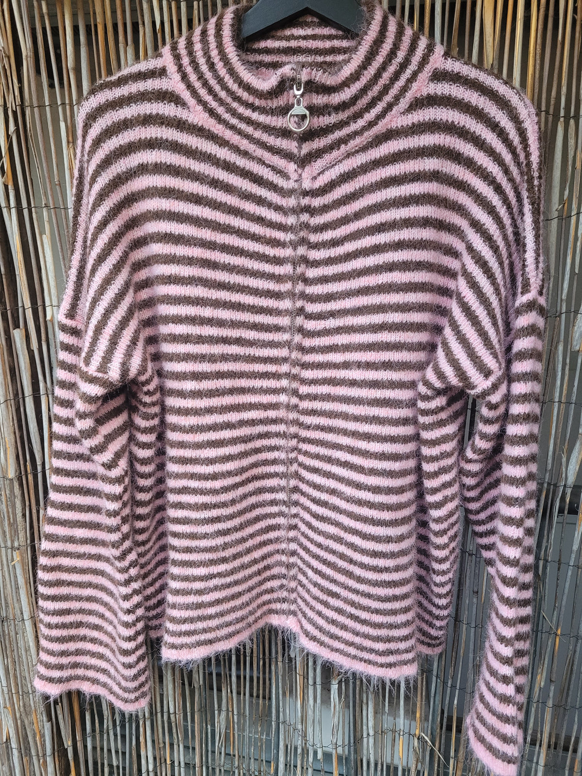 Zip-Strickjacke | Stripes
