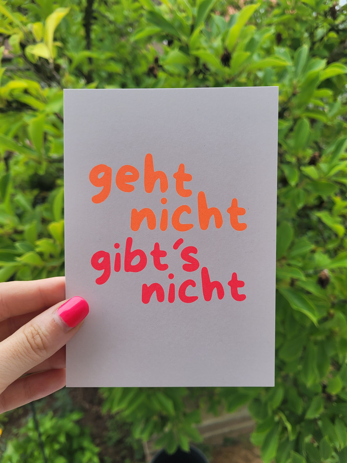 Postkarte | Geht nicht, gibt's nicht