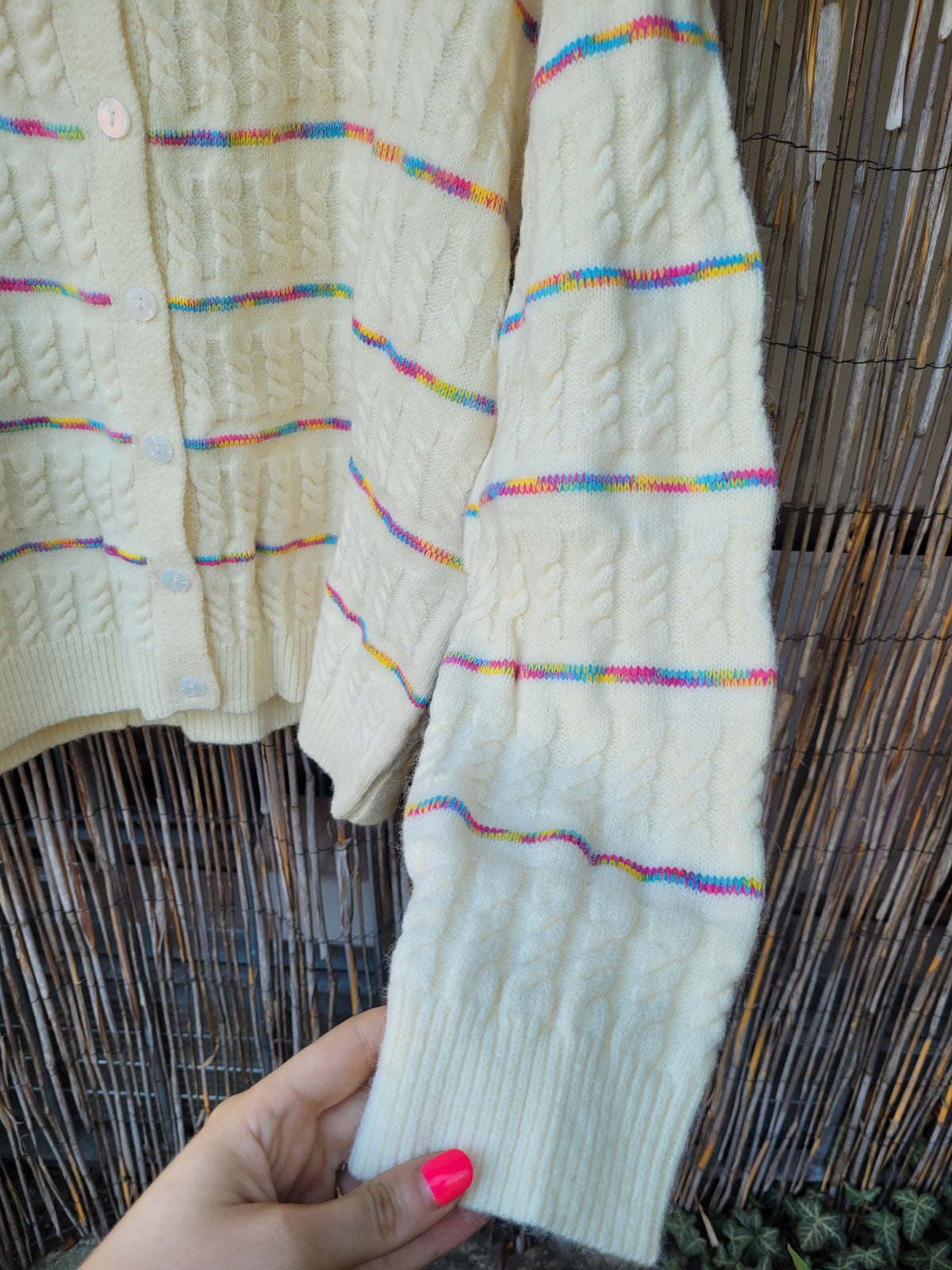 Strickjacke | Rainbow-Stripes