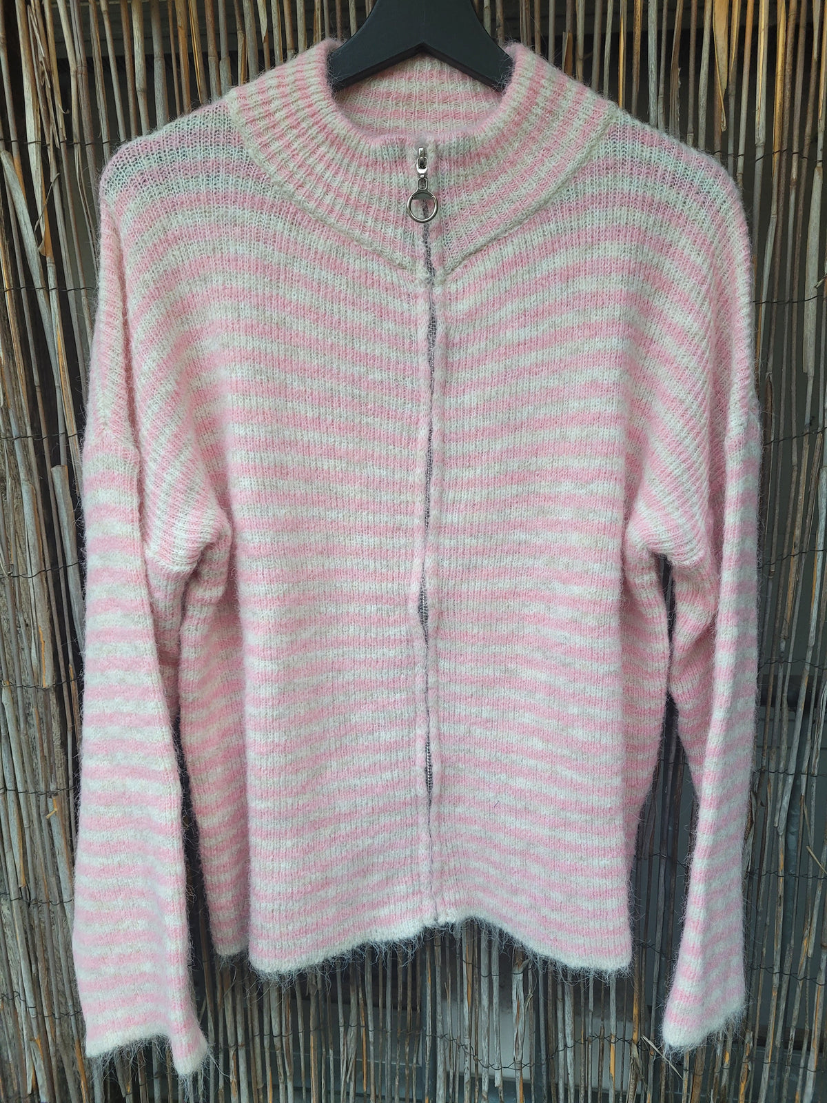 Zip-Strickjacke | Stripes